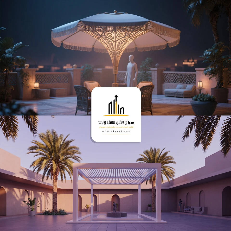 مظلة ثلاثية الأبعاد بتصميم عصري لمنزل في الرياض