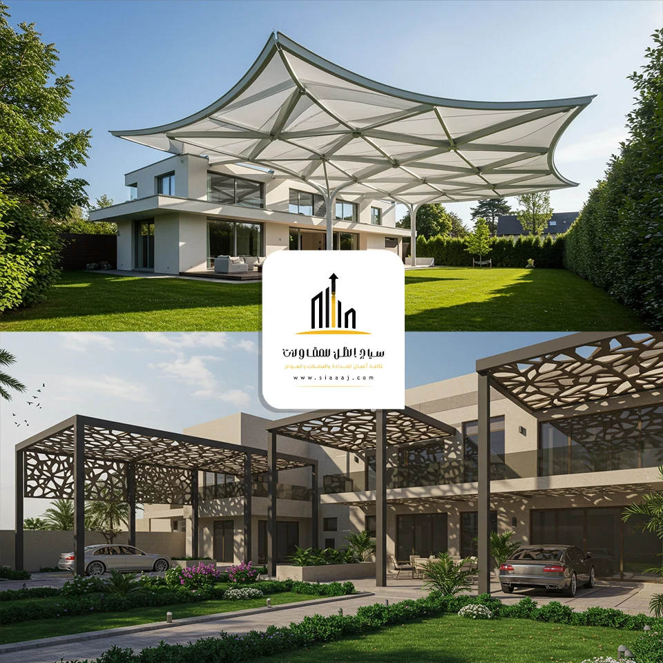 مظلة 3D بتصميم هندسي فريد في الرياض